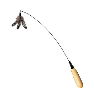 
Cat toy, competition grade cat funny stick, self-stimulation and boredom relief artifact, steel wire feather bell, replacement head, bite-resistant cat pet supplies