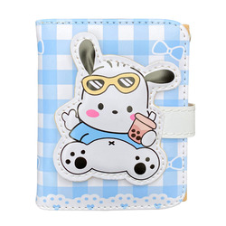 Cute Cartoon Kulomi Cinnamon Dog Pu Short Tri-fold Multifunctional Wallet Cute Dreamy Practical Student Card Holder