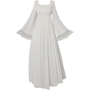 
British Romantic Retro High Waist Party Dress Emperor Zheng Style Long Skirt Palace Antique Skirt Cotton Night Dress Home Clothing