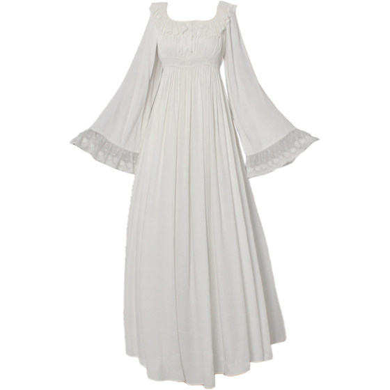 
British Romantic Retro High Waist Party Dress Emperor Zheng Style Long Skirt Palace Antique Skirt Cotton Night Dress Home Clothing