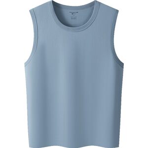 
Three-gun pure cotton wide shoulder vest men's breathable sleeveless outside and can be worn sports bottom inside and vest full cotton loose casual