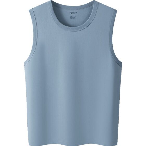 
Three-gun pure cotton wide shoulder vest men's breathable sleeveless outside and can be worn sports bottom inside and vest full cotton loose casual