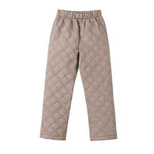 Plel cotton pants Women wearing new winter high -waisted high -waisted large size Loose loose casual straight horses warm cotton pants