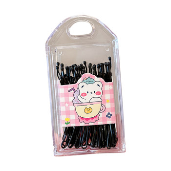 Black simple one-line clip fixed hairstyle