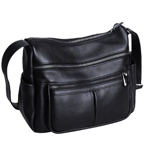 Leather women's bag middle -aged and elderly mother bag 2024 new bag women's large -capacity head layer cowhide shoulder mesengers
