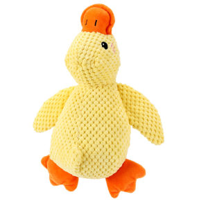 
Plush dog toy to accompany sleeping little yellow duck, resistant to grinding teeth and making sounds to relieve boredom, cat pet toy charging duck blue elephant