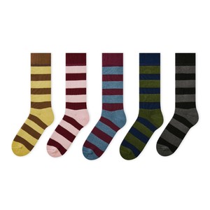 上森中筒袜子女不配对棉袜秋冬不配对ab袜拼色复古小腿袜2025新款