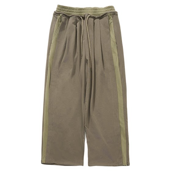 
Momentary Mountain Monterest adjustable straight double waist pleated wide-leg casual trousers sports sweatpants for women