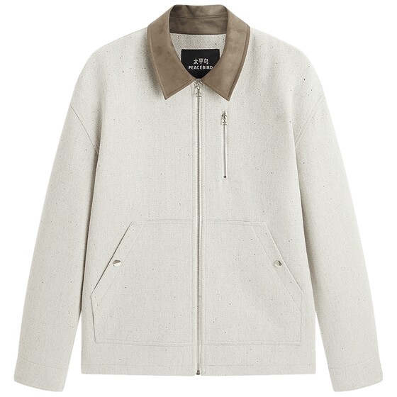 
[Flower yarn Xiaoxiangfeng] Peacebird men's Barn style jacket new loose commuter casual jacket