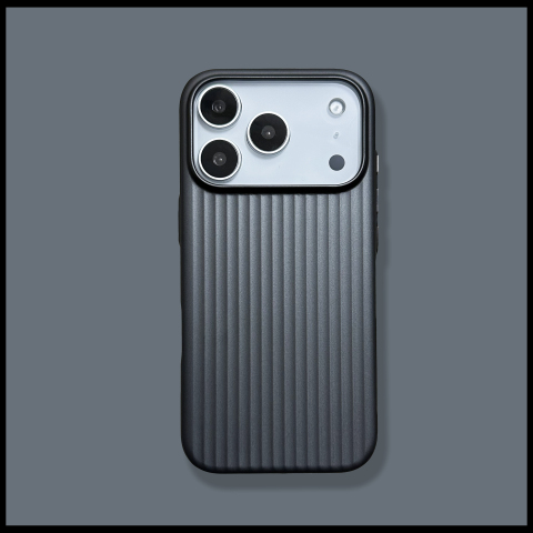 Suitcase Rib Minimalist Ribbed Dark Gray MagSafe – Pro/Plus/Max/Air – 17, 16, 15, 14, 13 iPhone Case