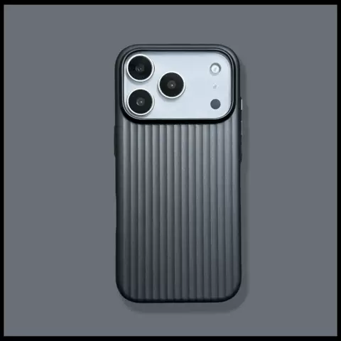 Suitcase Rib Minimalist Ribbed Dark Gray MagSafe Case – Pro/Plus/Max/Air  – iPhone 17,  iPhone 16, iPhone 15, iPhone 14, iPhone 13