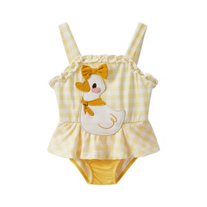 Girls one-piece swimsuit summer clothes baby and toddler beach clothes hot spring swimsuit children little yellow duck baby fashionable swimsuit

