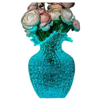Thickened luminous glass vase flower arrangement
