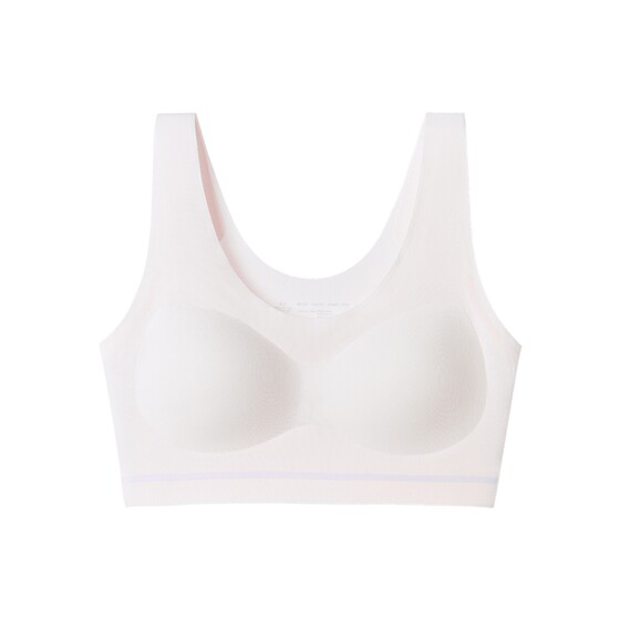 
Aimeilihuabud vest-style thin-cup seamless anti-exposure modal pullover underwear for developing girls