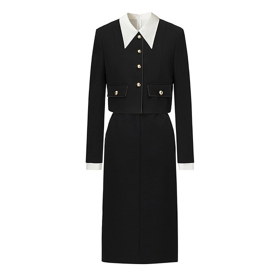 
[Two-piece dress] FF seems to be the new A-line goddess Fan Lao Qianfeng long skirt suit skirt for spring 2025