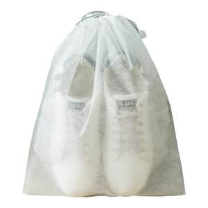 Shoes storage bag drawing rope drying shoes to prevent yellow dust artifact non -woven small white shoe set prevention moisture mildew travel bag 66
