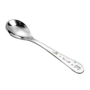 
Children's stainless steel fork spoon portable set for baby meal special spoon long handle ingot spoon 304 complementary food spoon