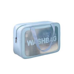 
Wet and dry separation toiletry bag for men on business trip, swimming and bathing, portable waterproof storage bag, large capacity cosmetic bag