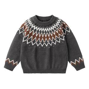 
Right European boy and girl Fair Island sweater Christmas new year autumn and winter new children's wear children's knitted pullover