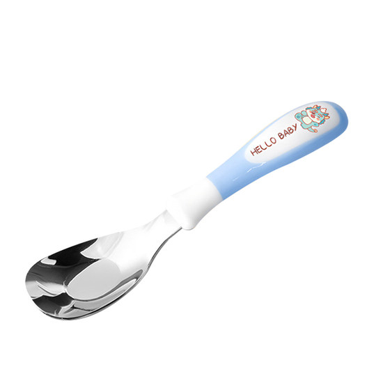 
Special ingot spoon for baby meals for self-eating 316 stainless steel food grade children's tableware fork spoon set