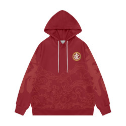 New autumn and winter loose casual velvet hooded sweatshirt for men