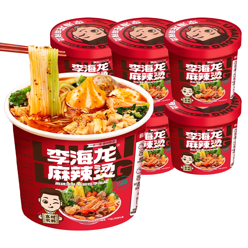 李海龙麻辣烫桶装冲泡版东北老式黏糊糊免煮麻辣烫