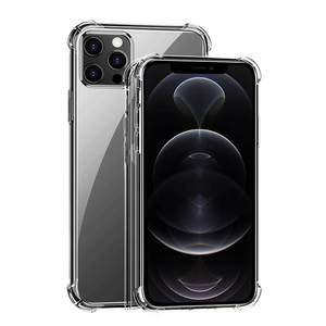 Applicable to Apple 12 mobile phone case iPhone12Pro anti-fall max transparent 12mini new iPhone12 silicone promax four corner airbag protective case for men and girls creative shell thickened