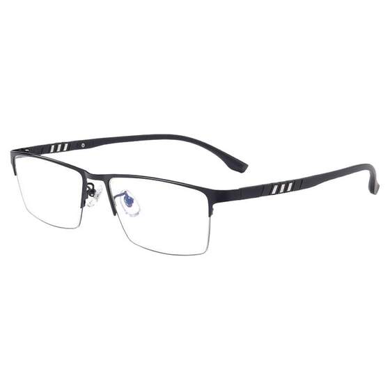 Discolor myopic glasses Male radiation anti -Blu -ray -based number business semi -frame eye frame mirror frame sunglasses tide