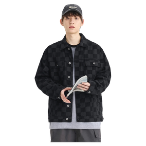 2024 autumn jacket male retro INS tide brand design sense niche handsome high -level high -end denim jacket jacket
