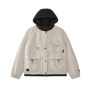 
FILA FUSION Fila trendy brand cotton clothing women's 2026 spring new casual loose red coat hooded jacket