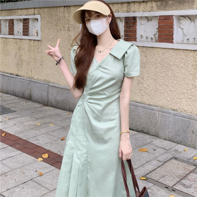 taobao agent Sexy summer fitted long dress, plus size, V-neckline, mid-length