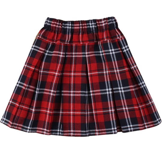 Conjunto de falda y camisa a cuadros para niñas Uniforme escolar