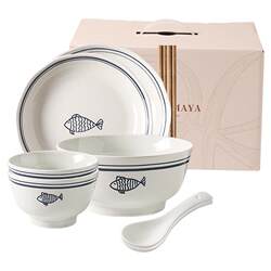 Kawashimaya Japanese dishware and tableware set ceramic bowl