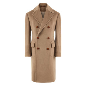 
[High weight 100% wool] CULTUM removable liner double row classic polo woolen coat for men