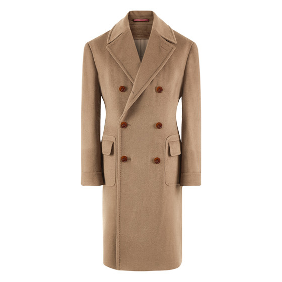 
[High weight 100% wool] CULTUM removable liner double row classic polo woolen coat for men