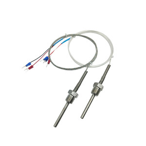Stainless steel waterproof fixed thread PT100 platinum heat resistance temperature sensor K/E type thermocouple temperature probe