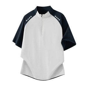 
Wukong is available for summer half zipper Sorona quick-drying short-sleeved T-shirt for men and women loose outdoor sports versatile tops