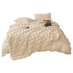 
Class A rabbit plush thickened double blanket sofa blanket casual cover blanket winter thickened office nap cover blanket