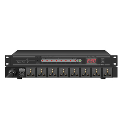Professional 8-way Sequencer With Screen And Filter, 10-way Power Supply With Plug, Ktv Household Sequence Switch Effector