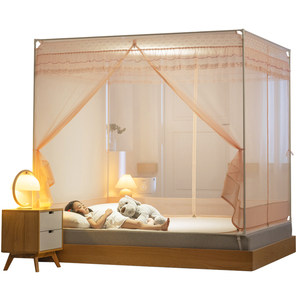 New children's anti-fall mosquito net for home installation without zipper baby yurt 2025 new bedroom premium pattern account

