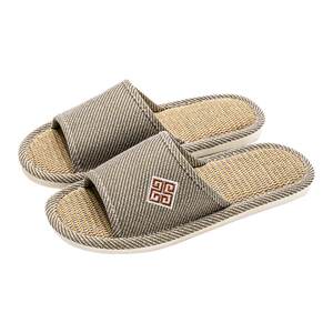 
Jialiya linen slippers for men spring and autumn indoor home soft sound non-slip breathable four-season cotton and linen slippers for women
