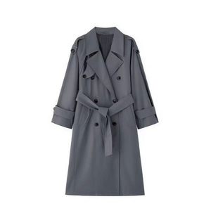 
Down-lined windbreaker coat for women, mid-length autumn and winter new Korean style silhouette, high-end British style coat