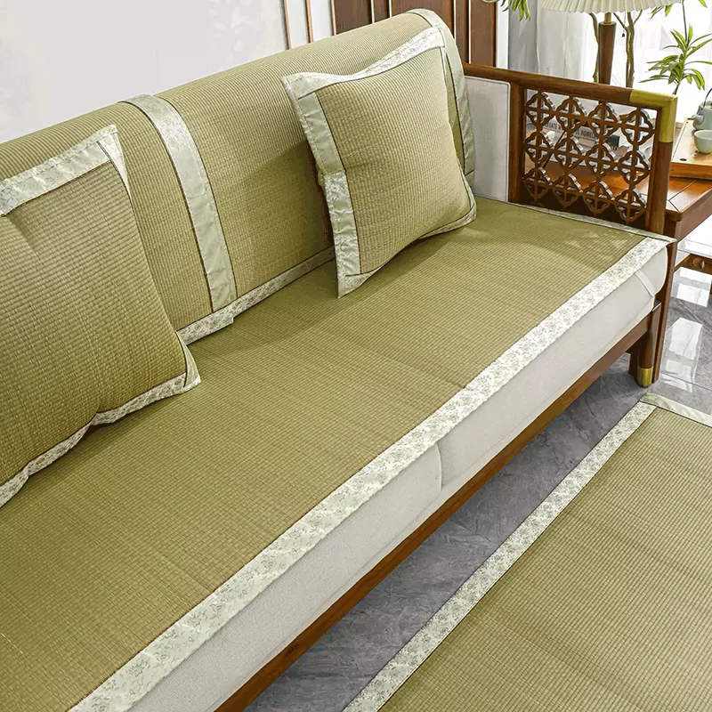 草席沙发垫夏季款沙发草席垫藤席竹席凉垫子夏季防滑凉席坐垫定制