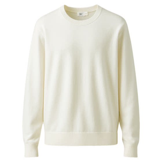 
Semir sweater for men in winter with cashmere red sweater, fever and antibacterial new basic round neck black bottoming shirt