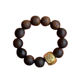 Original handmade natural china agarwood millet bead ring

