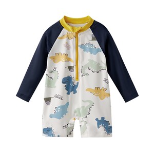 
[Anti-bacterial cool feeling] Boys' sun protection swimsuit new children's one-piece swimsuit long-sleeved fashionable summer baby swimsuit