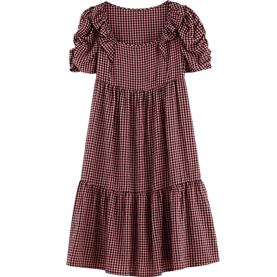 red checkered maternity dress Red Plaid Sleeveless Cotton Maternity Maxi Dress PinkBlush