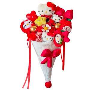 
Ice Cream KT Doll Bouquet Cute Hello Kitty Girl Birthday Cartoon Flower Creative Gift for Girlfriend Valentine's Day