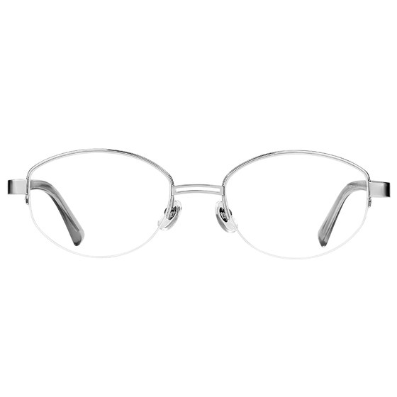 
Retro old money style pure titanium half-frame glasses for women with myopia, can be matched with Gray series plain high-intelligence square and round frames