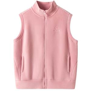 
Oly velvet stand collar zipper vest for women in autumn and winter windproof and warm casual jacket with velvet sleeveless vest